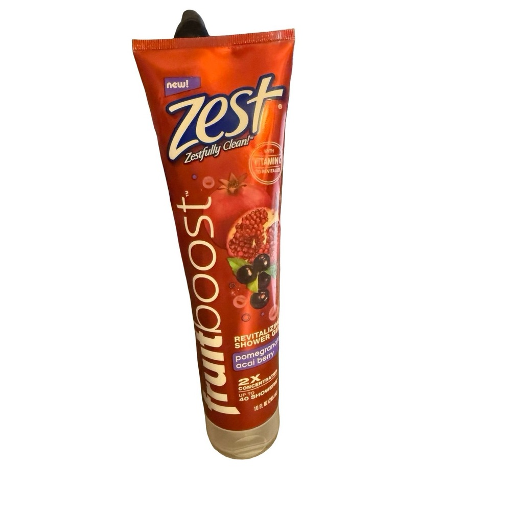 Zest Fruit Boost Pomegranate Acai Berry Revitalizing Shower Gel 10 FL OZ.